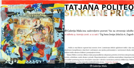 Pozivnica (smanjena) - Tatjana Politeo Staklene priče